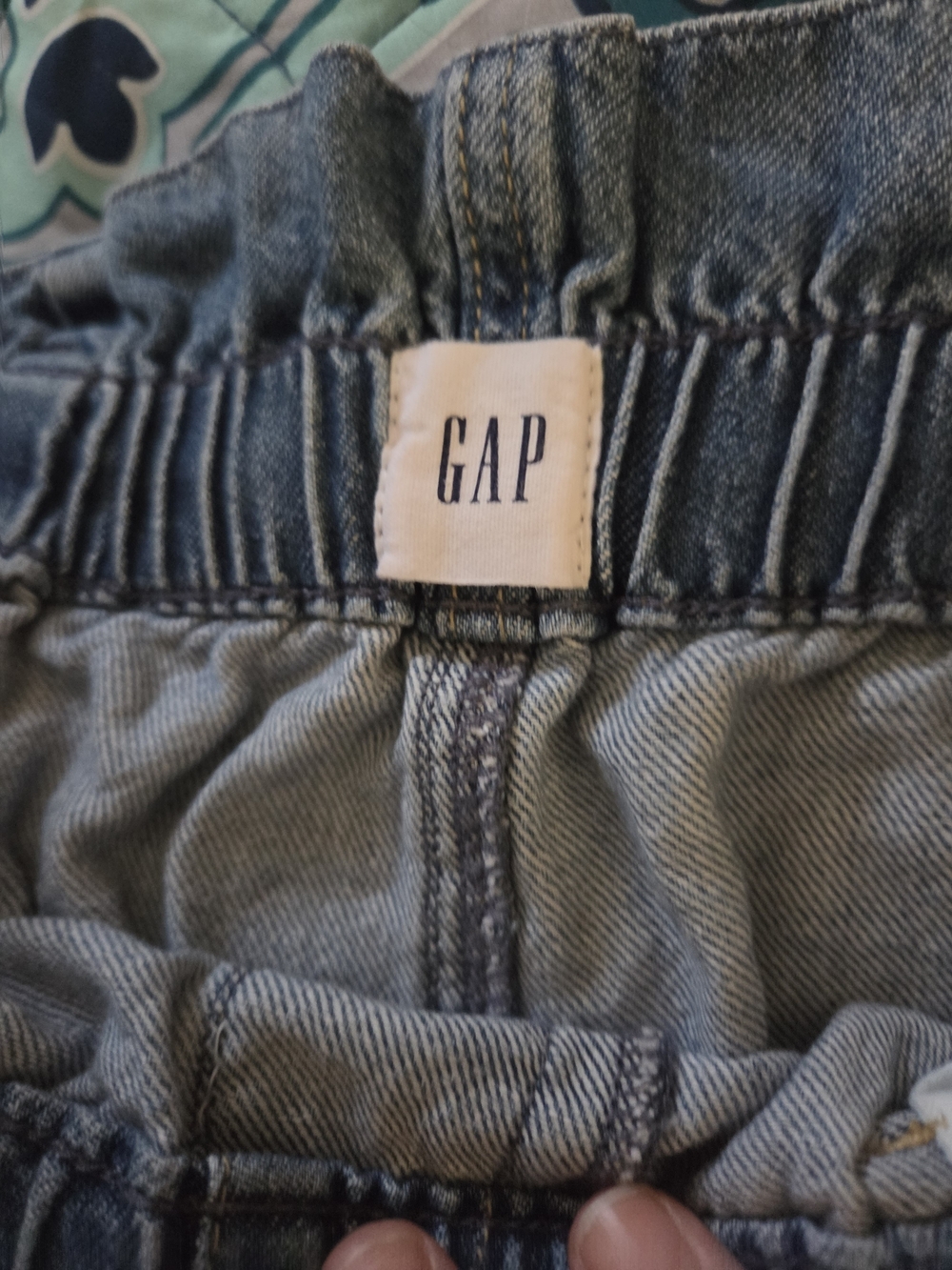 GAP Light Blue Denim Drawstring Casual Shorts - Picture 2 of 5